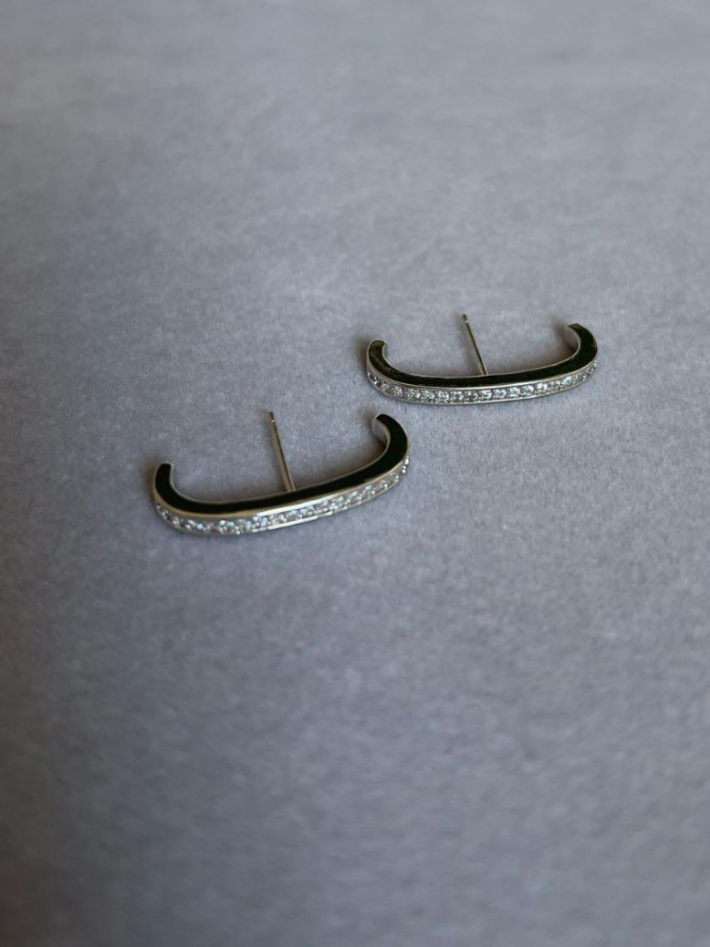 Brinco Ear Hook Microzircônia Branco