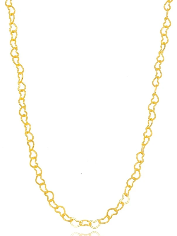 Choker  Corações Vazados Dourado