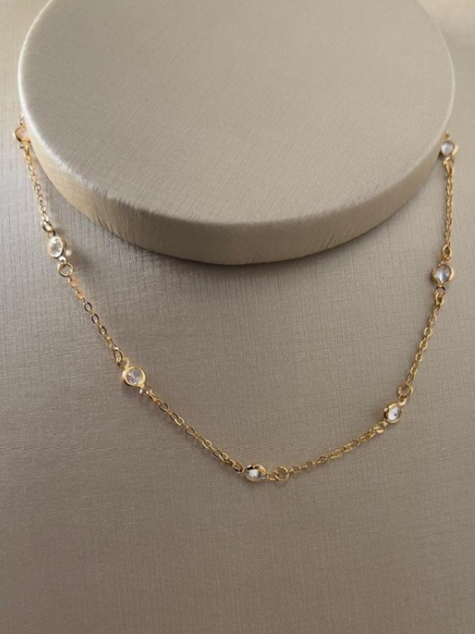 Choker Cristal Dourado