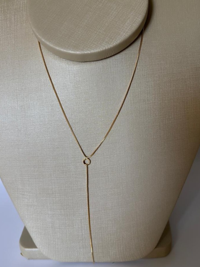 Colar Gravata Dourado
